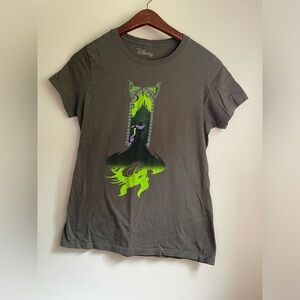Disney Maleficent Small juniors baby tee gray